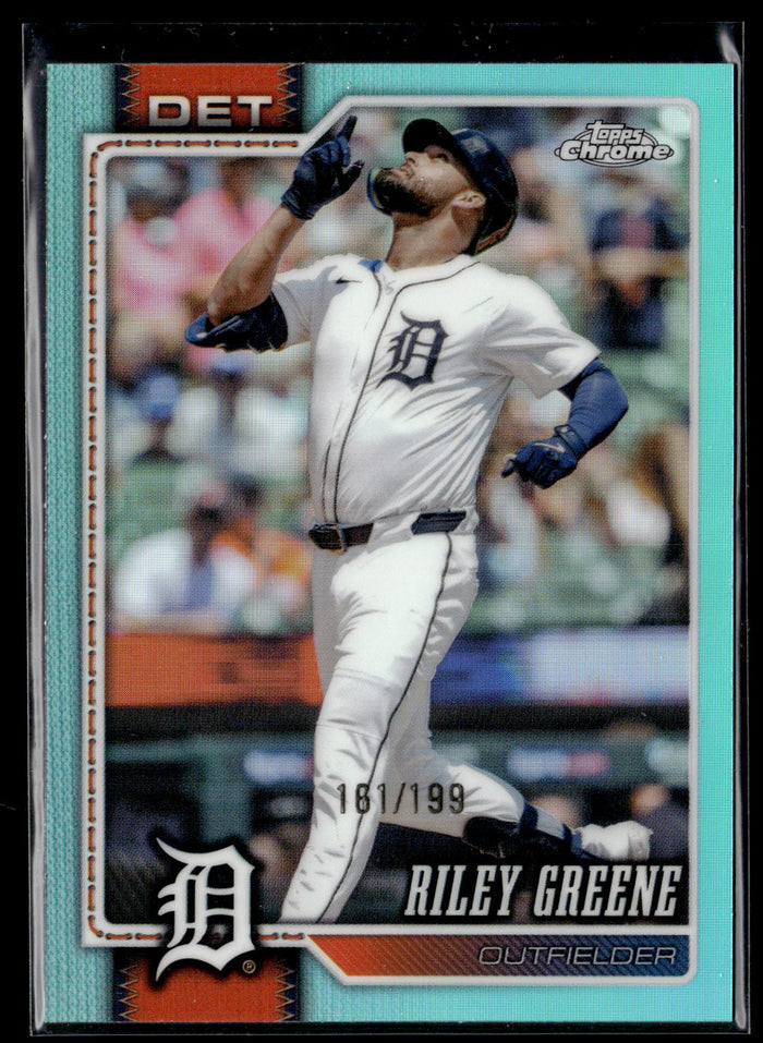 2026 Topps Chrome #180 Riley Greene Aqua Refractors