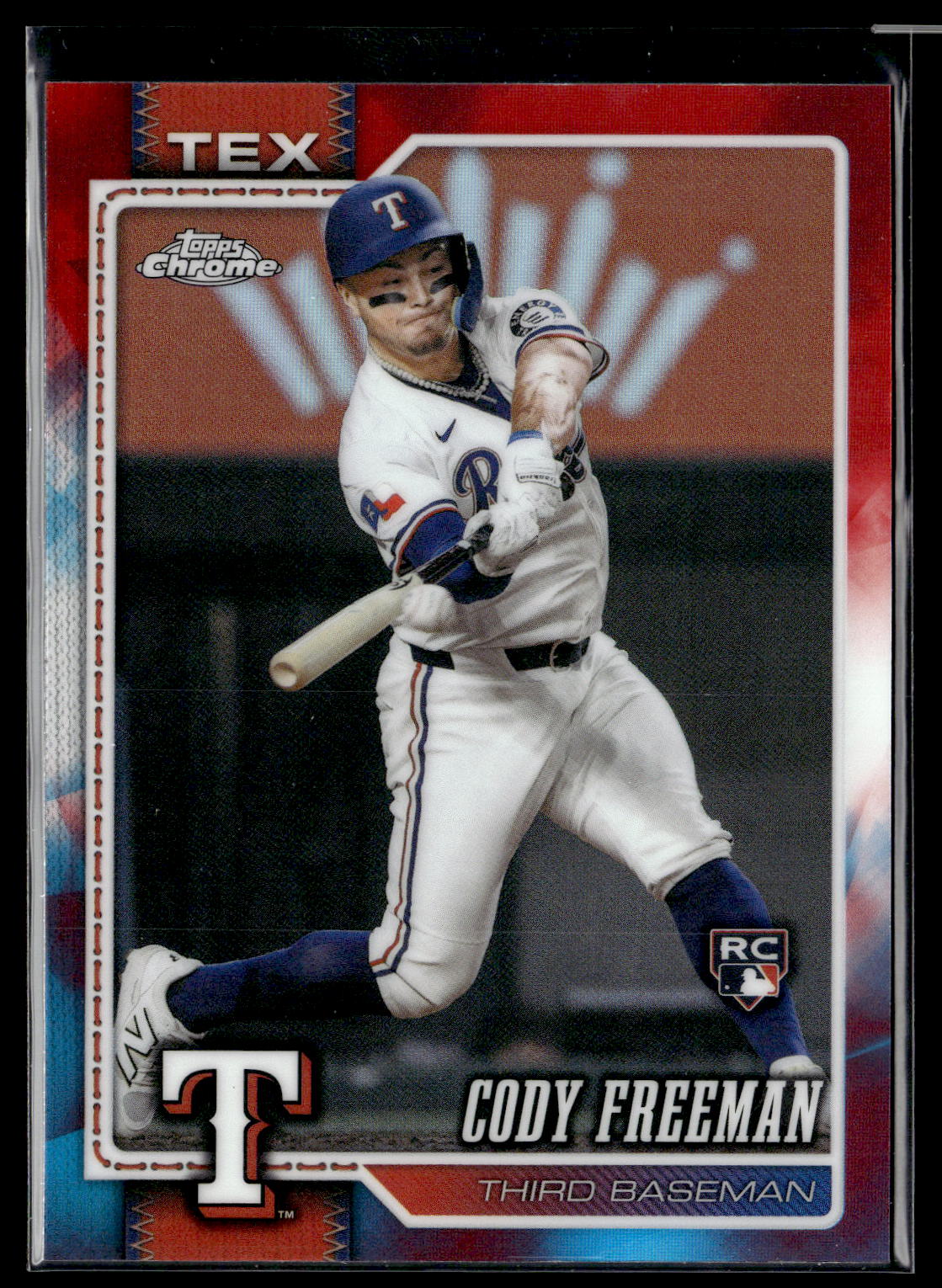 2026 Topps Chrome #255 Cody Freeman Red White and Blue Refractors Rookie