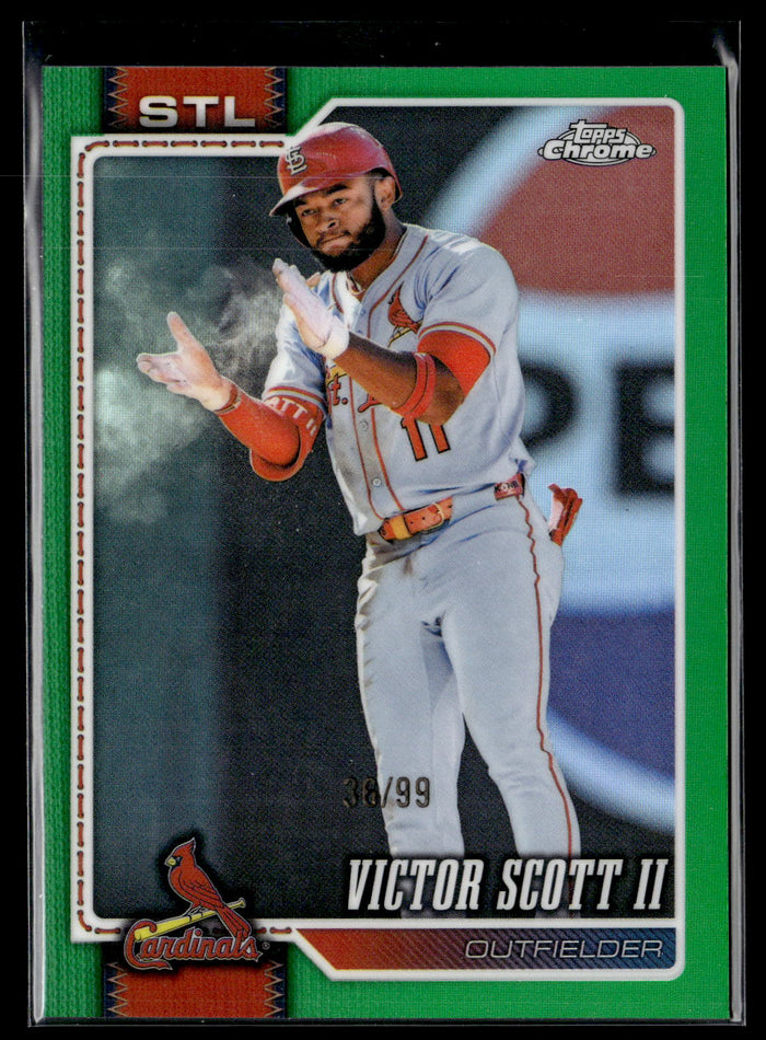 2026 Topps Chrome #53 Victor Scott II Green Refractors