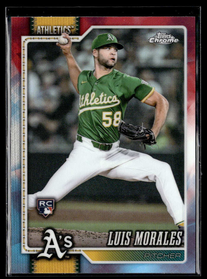 2026 Topps Chrome #294 Luis Morales Red White and Blue Refractors Rookie