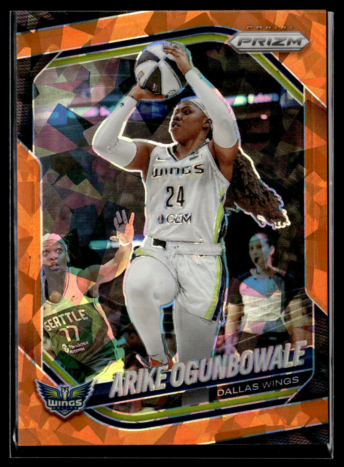 2025 Panini Prizm WNBA #73 Arike Ogunbowale Orange Ice Prizms