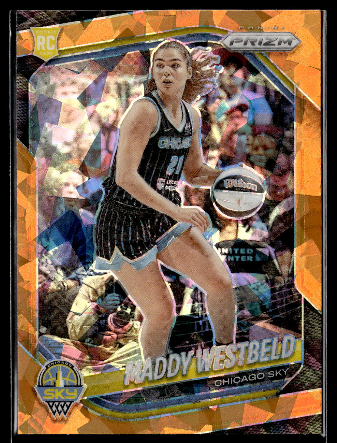 2025 Panini Prizm WNBA #138 Maddy Westbeld Orange Ice Prizms