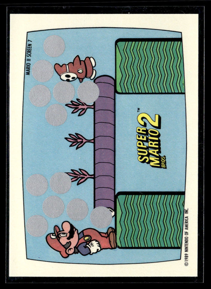 1989 Topps Nintendo #7 Mario Super Mario Bros. 2 Scratch-Offs
