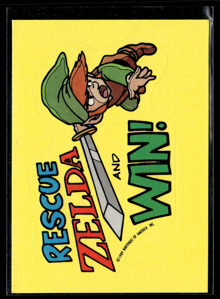 1989 Topps Nintendo #22 Rescue Zelda and Win! The Legend of Zelda