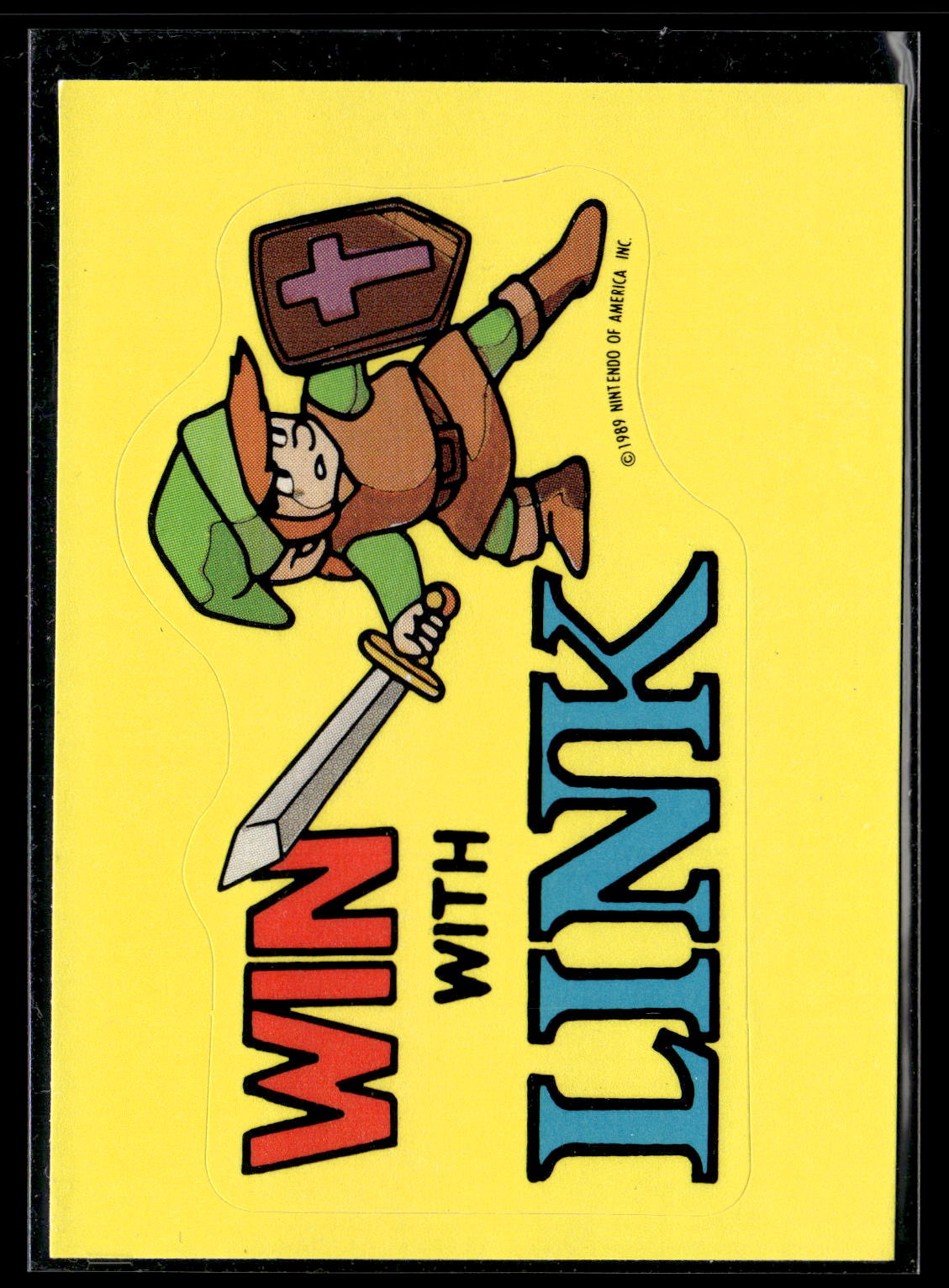 1989 Topps Nintendo #12 Win with Link The Legend of Zelda
