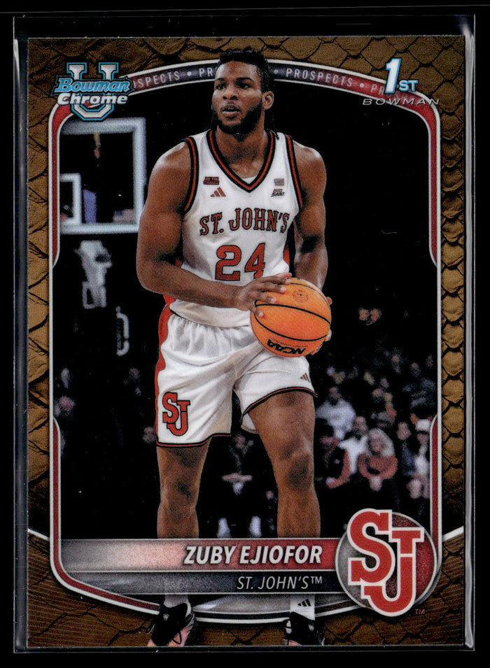 2025-26 Bowman #BCP-22 Zuby Ejiofor Chrome Prospects Reptilian Refractor