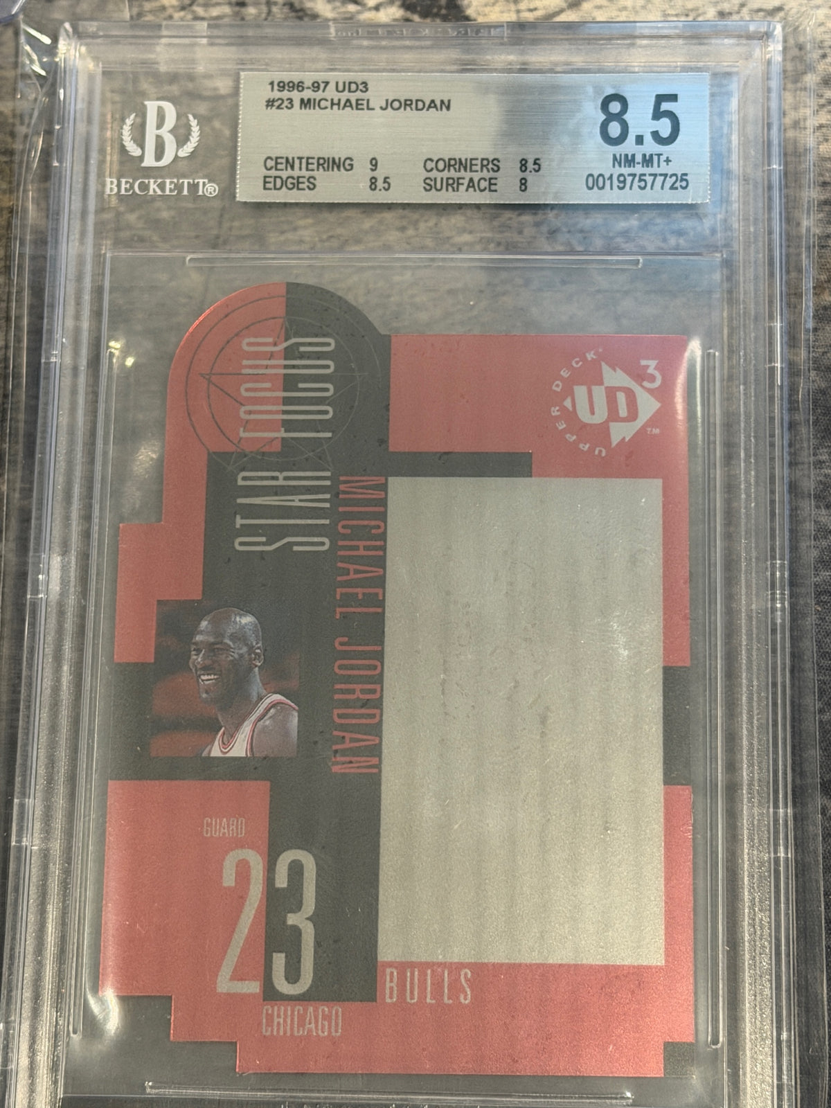 1996-97 Upper Deck UD3 #23 Michael Jordan Beckett 8.5