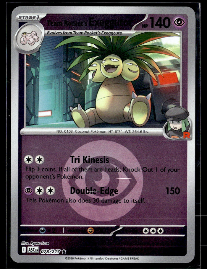 ME: Ascended Heroes #078/217 Team Rocket's Exeggutor (Energy Symbol Pattern)