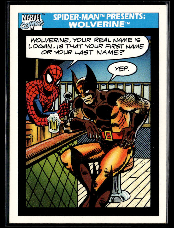 1990 Impel Marvel Universe #160 Spider-Man Presents: Wolverine