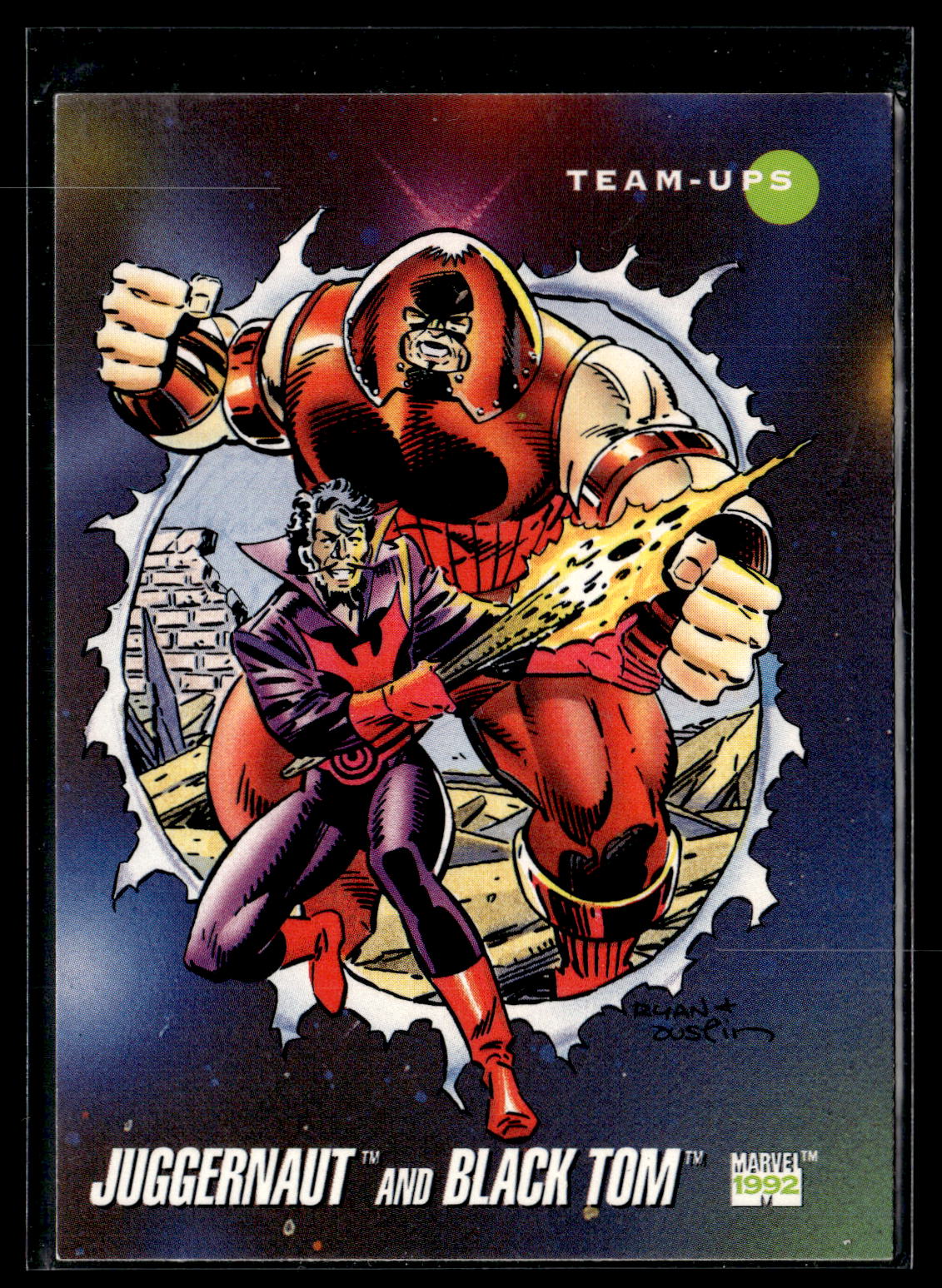1992 Impel Marvel Universe #100 Juggernaut and Black Tom