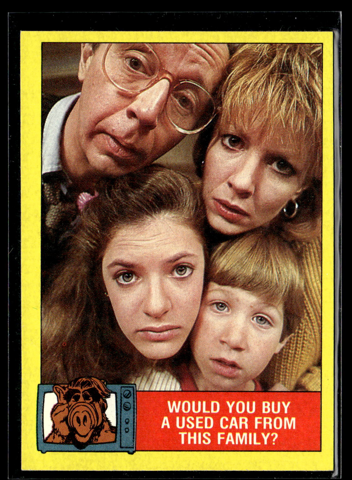 1987 Topps ALF #18 Would you buy a used car from this family?