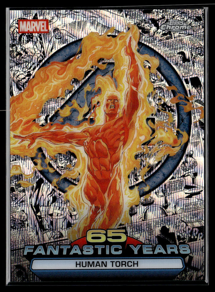 2026 Topps Chrome Marvel Comics #FY-03 Human Torch 65 Fantastic Years