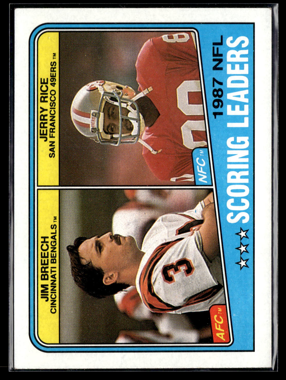 1988 Topps #218 Jim Breech / Jerry Rice