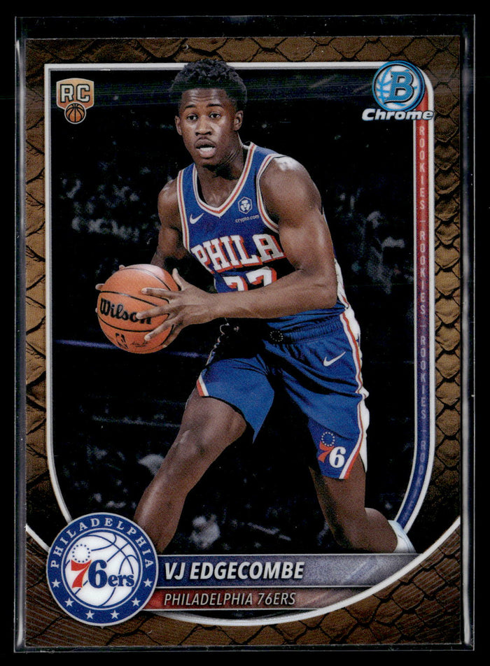 2025-26 Bowman #BCV-3 VJ Edgecombe Chrome Reptilian Refractors