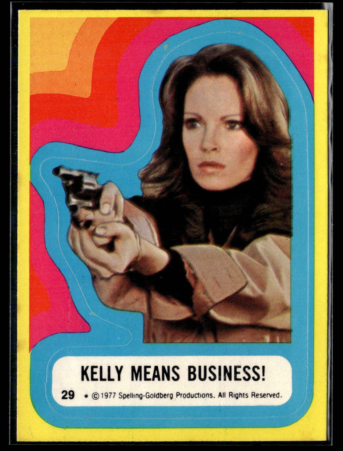 1977 Topps Charlie's Angels #29 Kelly Means Business! Stickers