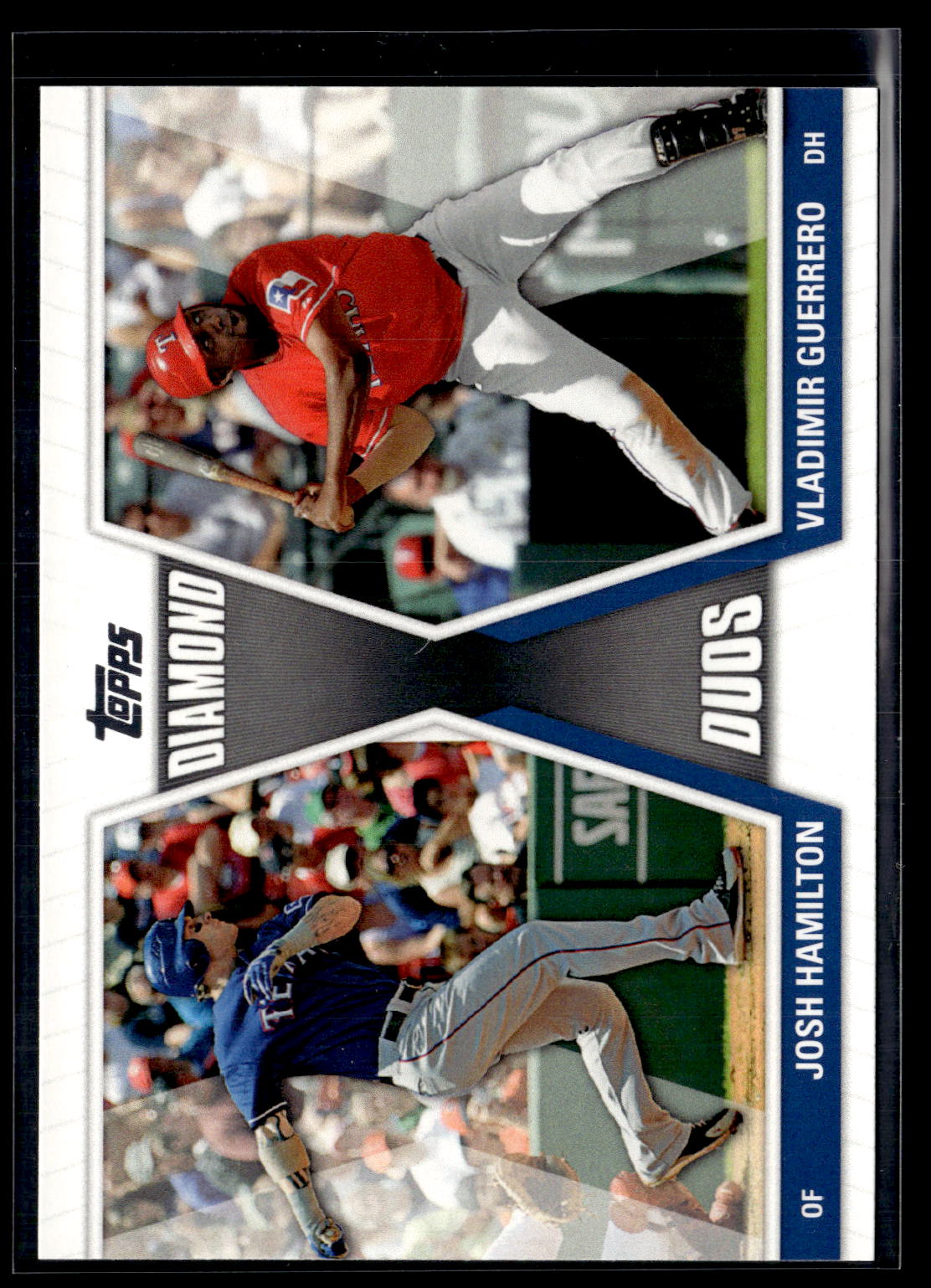 2011 Topps #DD-HG Josh Hamilton / Vladimir Guerrero Diamond Duos (Series 1)