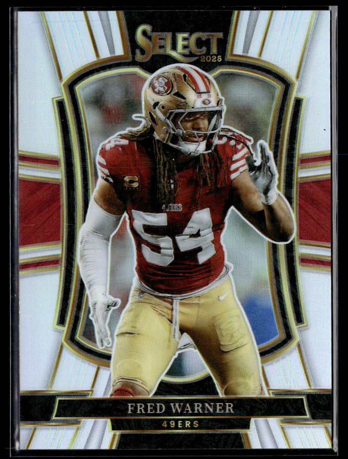 2025 Panini Select #118 Fred Warner Silver Prizm