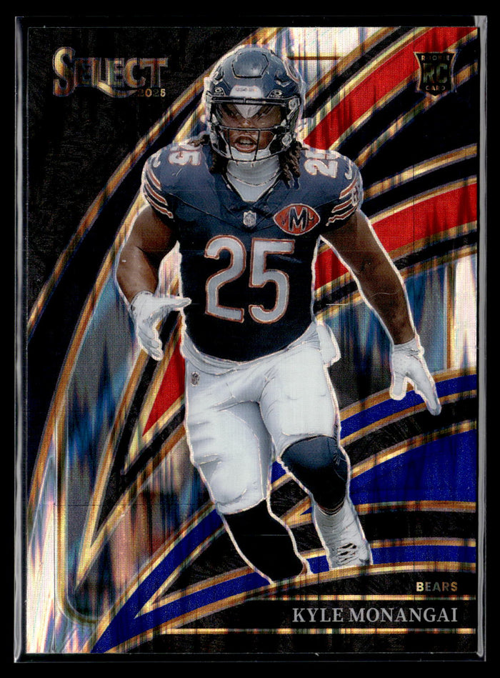 2025 Panini Select #274 Kyle Monangai Red and Blue Prizm Shock