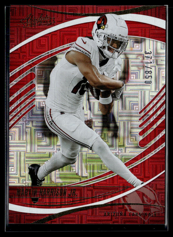 2025 Panini Absolute #14 Marvin Harrison Jr. Red Squares