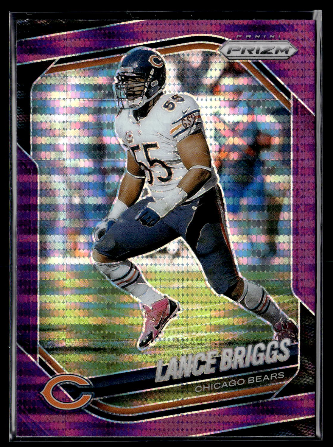 2025 Panini Prizm #257 Lance Briggs Purple Pulsar